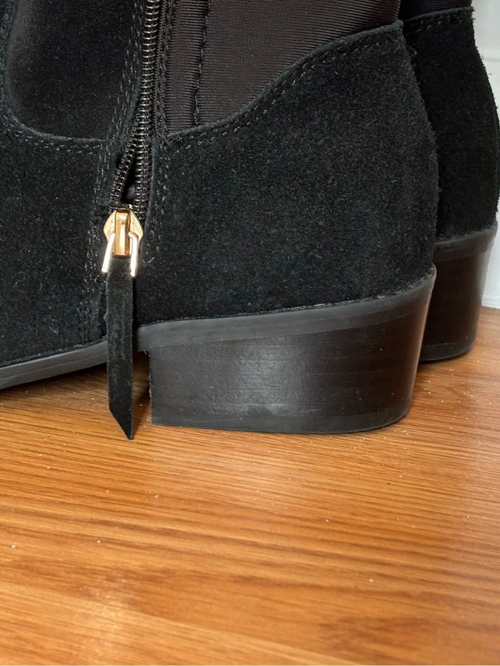 GENUINE SUEDE Classic Black Knee-High Boots
